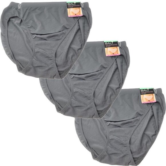 Bali Women Panties Hi-Cut Brief Size 8/9, Grey Color, Comfort Revolution NEW! - Picture 1 of 1